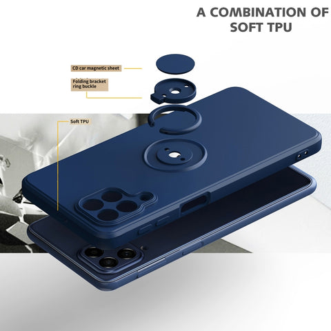 Ring Kickstand Silicone Phone Case, For Honor X8, For Samsung Galaxy M53 5G, For Samsung Galaxy Note20 Ultra, For Xiaomi Poco F4 GT