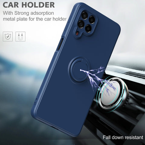 Ring Kickstand Silicone Phone Case, For Honor X8, For Samsung Galaxy M53 5G, For Samsung Galaxy Note20 Ultra, For Xiaomi Poco F4 GT