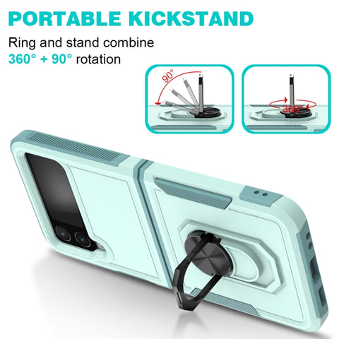 PC + TPU Phone Case with Ring Holder, For Samsung Galaxy Z Flip4