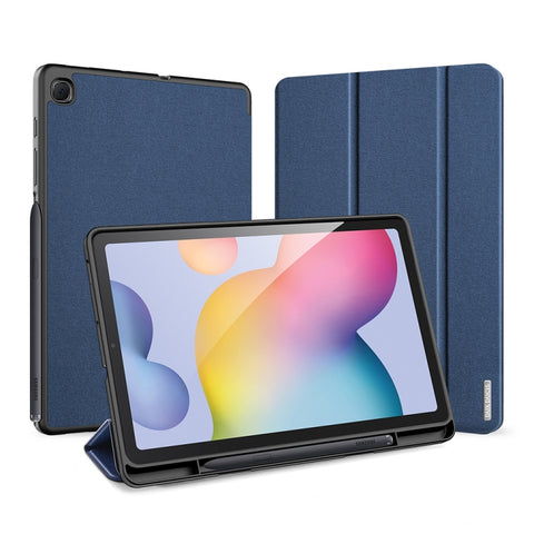 DUX DUCIS Domo Series Horizontal Flip Magnetic PU Leather Case with Three-folding Holder & Pen Slot, For Galaxy Tab A 8.4 (2020), For Galaxy Tab S6 Lite 10.4 inch