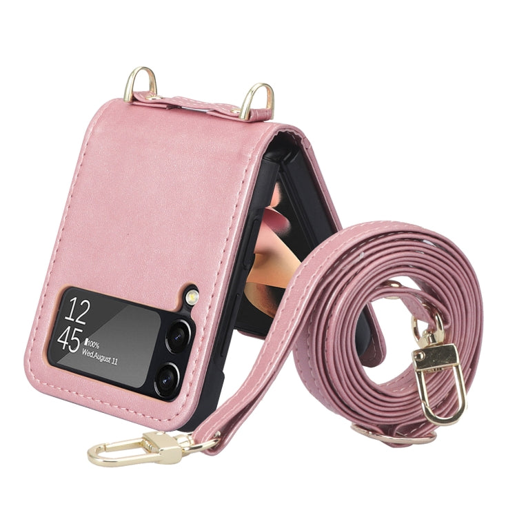 Lanyard Folding Leather Phone Case, For Samsung Galaxy Z Filp4 5G