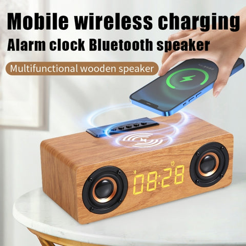 K1 Multifunctional Desktop Wooden Bluetooth Speaker Wireless Loudspeaker