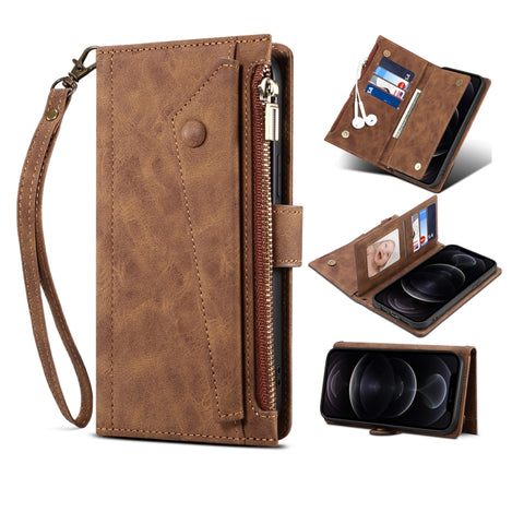 Retro Frosted RFID Flip Leather Phone Case, For iPhone 14, For iPhone 14 Plus, For iPhone 14 Pro, For iPhone 14 Pro Max
