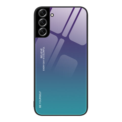Gradient Color Glass Case, For Samsung Galaxy S22+ 5G