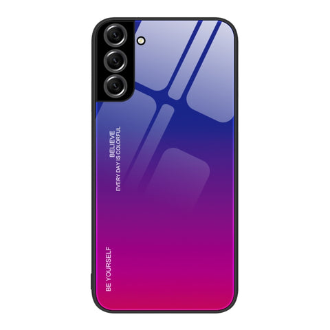 Gradient Color Glass Case, For Samsung Galaxy S22+ 5G