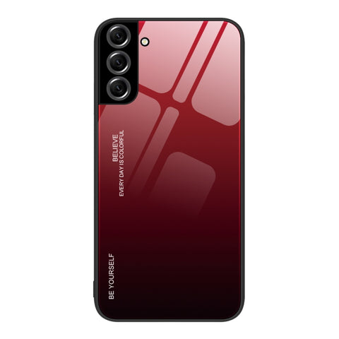 Gradient Color Glass Case, For Samsung Galaxy S22+ 5G