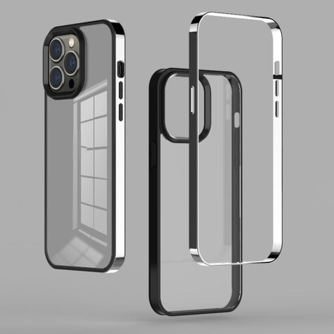 3 in 1 Electroplated Frame Phantom Phone Case, For iPhone 13 mini, For iPhone 13, For iPhone 13 Pro, For iPhone 13 Pro Max