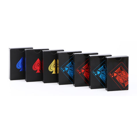 2 PCS Plastic Waterproof PVC Poker Cards, Blue+White, Red+White, Blue+Gold, Red+Blue