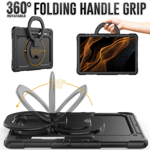 Bracelet Holder Silicone + PC Tablet Case, For Samsung Galaxy Tab S8 Ultra, For Samsung Galaxy Tab S8 / S7, For Samsung Galaxy Tab S8+ / S7+