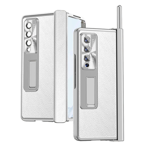Litchi Pattern Magnetic Shell Film Integrated Shockproof Phone Case, For Samsung Galaxy Z Fold3 5G, For Samsung Galaxy Z Fold4
