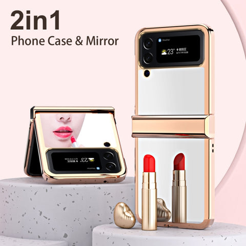 Electroplating Mirror Hinge Phone Case, For Samsung Galaxy Z Flip4