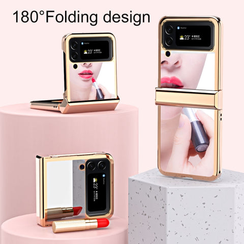 Electroplating Mirror Hinge Phone Case, For Samsung Galaxy Z Flip4