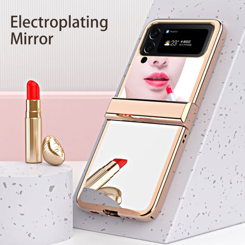 Electroplating Mirror Hinge Phone Case, For Samsung Galaxy Z Flip4