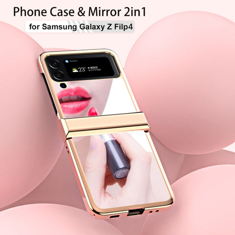 Electroplating Mirror Hinge Phone Case, For Samsung Galaxy Z Flip4