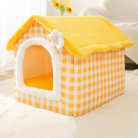 House Type Universal Removable and Washable Pet Dog Cat Bed Pet Supplies, S