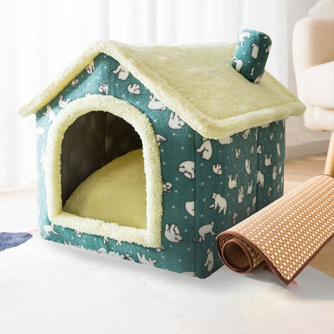 House Type Universal Removable and Washable Pet Dog Cat Bed Pet Supplies, S