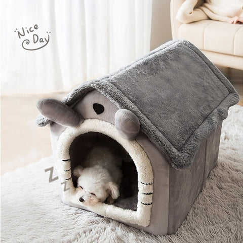 House Type Universal Removable and Washable Pet Dog Cat Bed Pet Supplies, S