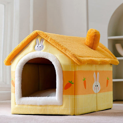 House Type Universal Removable and Washable Pet Dog Cat Bed Pet Supplies, M