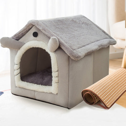 House Type Universal Removable and Washable Pet Dog Cat Bed Pet Supplies, M