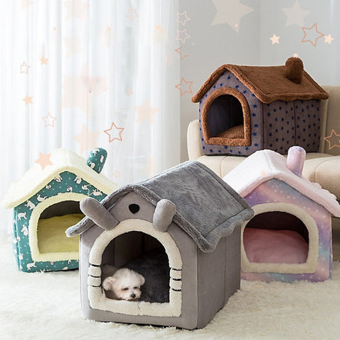 House Type Universal Removable and Washable Pet Dog Cat Bed Pet Supplies, M