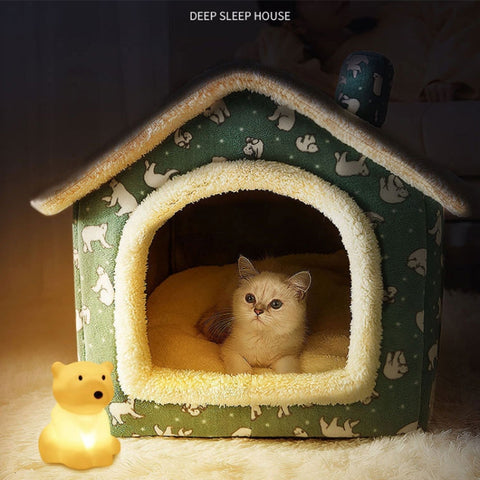 House Type Universal Removable and Washable Pet Dog Cat Bed Pet Supplies, L