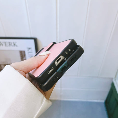 Two-color Litchi Texture PU Phone Case, For Samsung Galaxy Z Flip4 5G