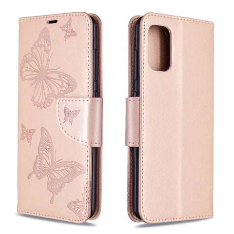 Two Butterflies Embossing Pattern Horizontal Flip Leather Case with Holder & Card Slot & Wallet & Lanyard, For Nokia 2.3, For Galaxy A41, For Galaxy A70e