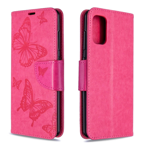 Two Butterflies Embossing Pattern Horizontal Flip Leather Case with Holder & Card Slot & Wallet & Lanyard, For Nokia 2.3, For Galaxy A41, For Galaxy A70e