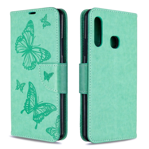 Two Butterflies Embossing Pattern Horizontal Flip Leather Case with Holder & Card Slot & Wallet & Lanyard, For Nokia 2.3, For Galaxy A41, For Galaxy A70e