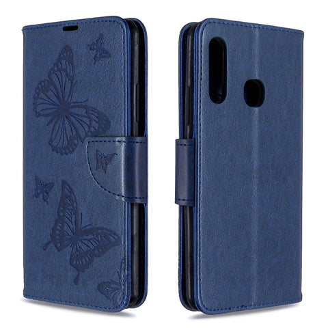 Two Butterflies Embossing Pattern Horizontal Flip Leather Case with Holder & Card Slot & Wallet & Lanyard, For Nokia 2.3, For Galaxy A41, For Galaxy A70e