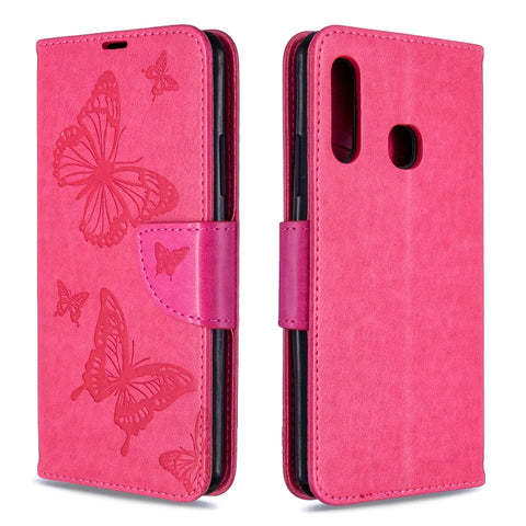 Two Butterflies Embossing Pattern Horizontal Flip Leather Case with Holder & Card Slot & Wallet & Lanyard, For Nokia 2.3, For Galaxy A41, For Galaxy A70e