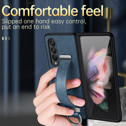 SULADA Cool Series PC + Leather Texture Skin Feel Shockproof Phone Case, For Samsung Galaxy Z Fold4, For Samsung Galaxy Z Flip4