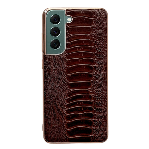Genuine Leather Weilai Series Nano Electroplating Phone Case, For Samsung Galaxy S21 5G, For Samsung Galaxy S21 FE 5G, For Samsung Galaxy S21+ 5G, For Samsung Galaxy S22 5G, For Samsung Galaxy S22+ 5G