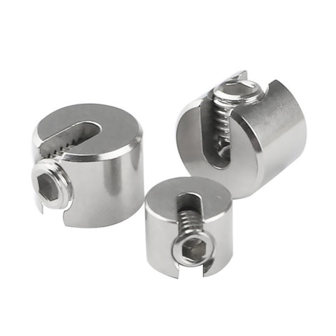 316 Stainless Steel Garden Wire Rope Fixed Clip, 2 PCS M4x2, 2 PCS M8x3, 2 PCS M8x4, 2 PCS M10x5, 2 PCS M10x6