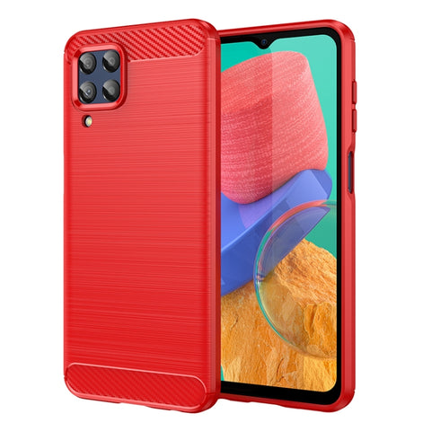Brushed Texture Carbon Fiber TPU Phone Case, For Samsung Galaxy M33