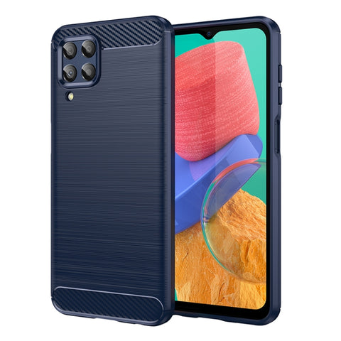 Brushed Texture Carbon Fiber TPU Phone Case, For Samsung Galaxy M33