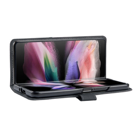 BF05 Magnetic Buckle Rhombus Texture Leather Phone Case, For Samsung Galaxy Z Fold4