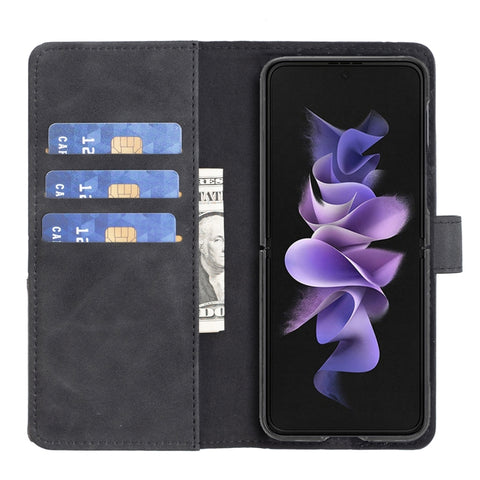 BF05 Magnetic Buckle Rhombus Texture Leather Phone Case, For Samsung Galaxy Z Fold4
