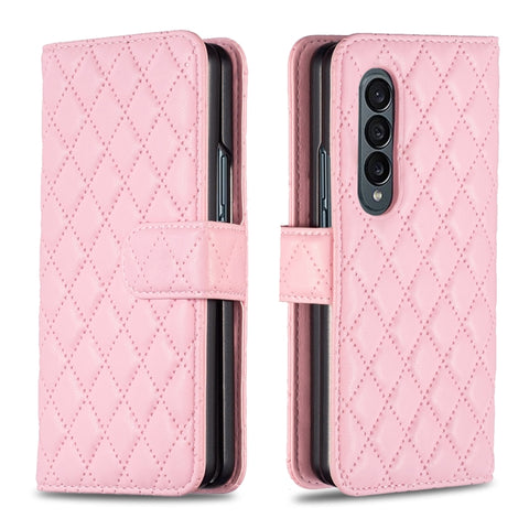 Diamond Lattice Wallet Leather Flip Phone Case, For Samsung Galaxy Z Fold4