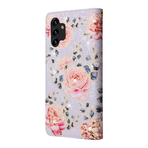Bronzing Painting RFID Leather Case, For Samsung Galaxy A13 4G / 5G, For Samsung Galaxy A12, For Samsung Galaxy S8 Plus