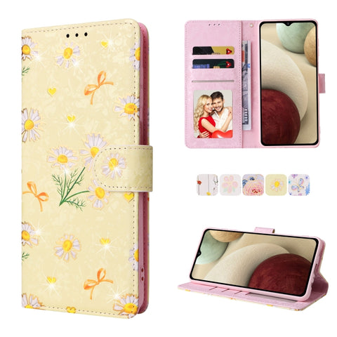 Bronzing Painting RFID Leather Case, For Samsung Galaxy A13 4G / 5G, For Samsung Galaxy A12, For Samsung Galaxy S8 Plus