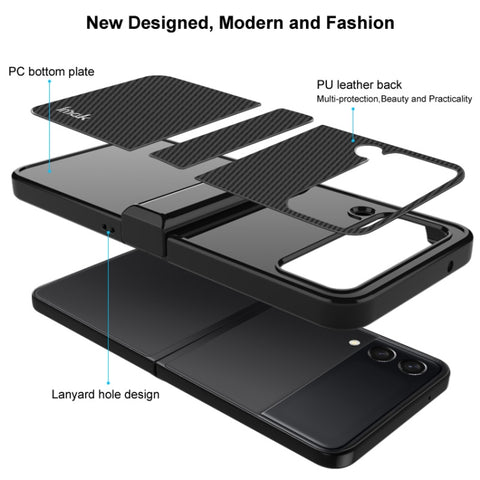 IMAK Ruiyi Series Carbon Brazing TPU Phone Case, For Samsung Galaxy Z Flip4 5G, For Samsung Galaxy Z Fold4 5G