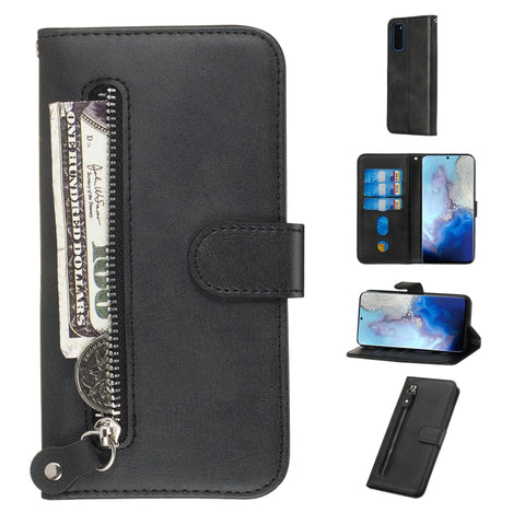 Fashion Calf Texture Zipper Horizontal Flip Leather Case with Stand & Card Slots & Wallet Function, For Galaxy S20 Ultra, For Galaxy S20, For Galaxy S20+