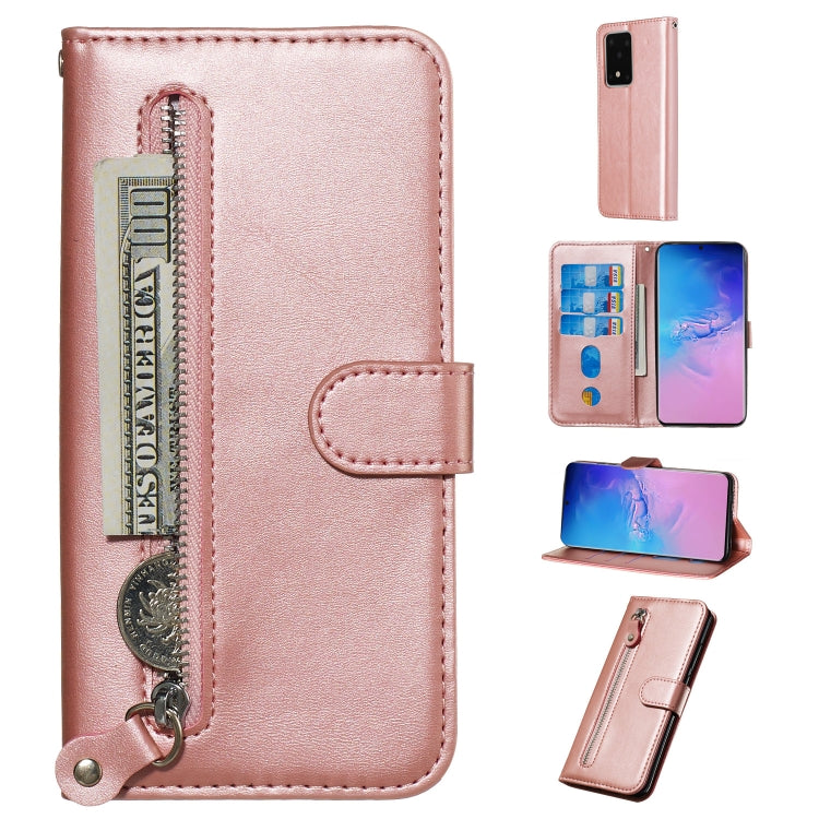Fashion Calf Texture Zipper Horizontal Flip Leather Case with Stand & Card Slots & Wallet Function, For Galaxy S20 Ultra, For Galaxy S20, For Galaxy S20+