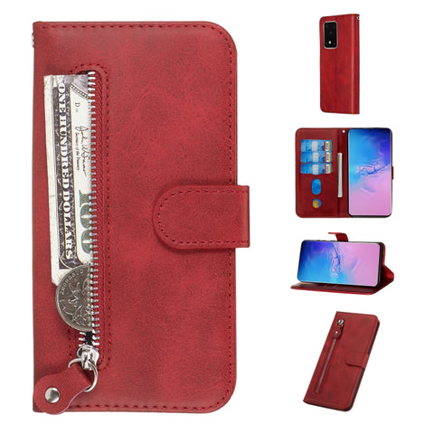Fashion Calf Texture Zipper Horizontal Flip Leather Case with Stand & Card Slots & Wallet Function, For Galaxy S20 Ultra, For Galaxy S20, For Galaxy S20+