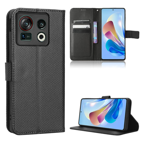 Diamond Texture Leather Phone Case, For ZTE Nubia Z40S Pro, For ZTE Axon 40 Pro