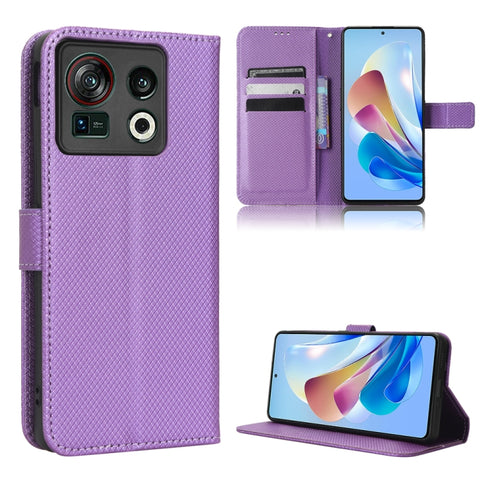 Diamond Texture Leather Phone Case, For ZTE Nubia Z40S Pro, For ZTE Axon 40 Pro