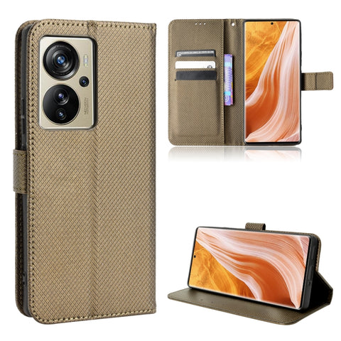 Diamond Texture Leather Phone Case, For ZTE Nubia Z40S Pro, For ZTE Axon 40 Pro