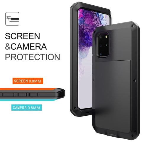 Shockproof Waterproof Silicone + Zinc Alloy Protective Case, For Galaxy S20, For Galaxy S20+, For Galaxy S20 Ultra