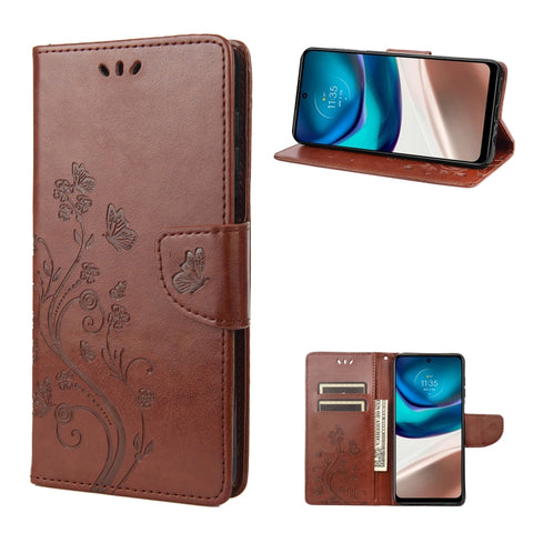 Butterfly Flower Pattern Flip Leather Phone Case, For Motorola Moto G42, For OnePlus 10T, For Samsung Galaxy A04, For Asus Zenfone 9